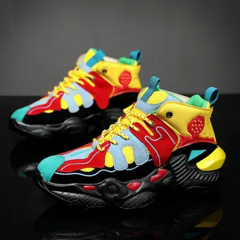 Colorful Hip Hop Men Chunky Sneakers Casual Dad Shoes High Top Lightweight Sports Fashion Men Shoes Basket Tenis Masculino
Colorful Hip Hop Men Chunky Sneakers Casual Dad Shoes High Top Lightweight Sports Fashion Men Shoes Basket Tenis Masculino