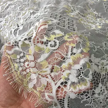 Luxury gold silk eyelash lace fabric clothing evening dress skirt fabric lace trim
Luxury gold silk eyelash lace fabric clothing evening dress skirt fabric lace trim