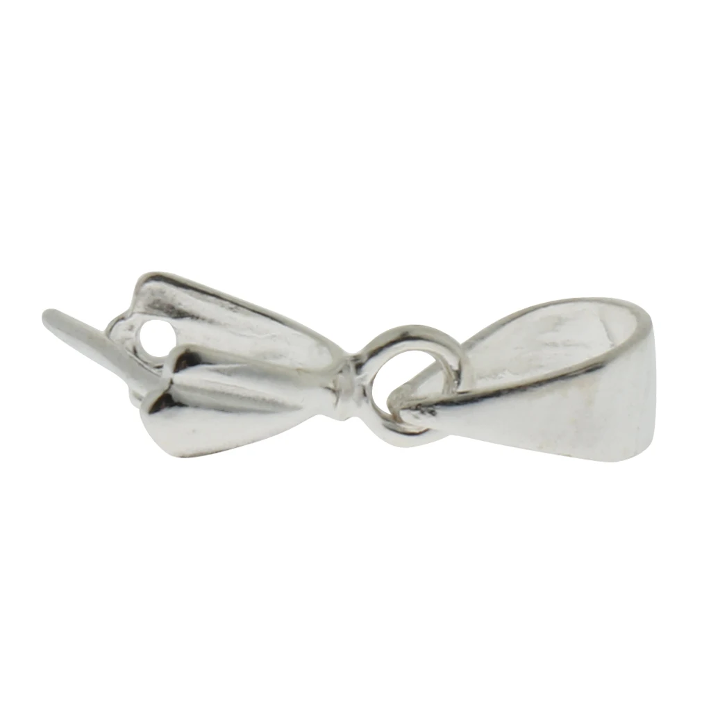 925 Sterling Silver Clasps Pinch Clip Bail Pendant Connector for DIY Jewelry 925 Sterling Silver Clasps Pinch Clip Bail Pendant Connector for DIY Jewelry