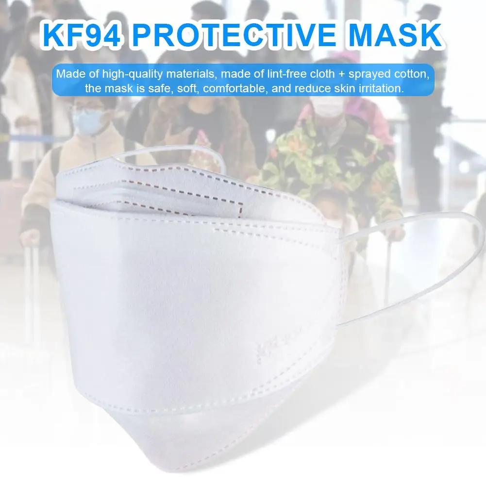 50PCS For KF94 Protective Mask Face Mask Dust-proof Breathable Air Filter Mask With Adjustable Nose Bar For Outdoor Activity
50PCS For KF94 Protective Mask Face Mask Dust-proof Breathable Air Filter Mask With Adjustable Nose Bar For Outdoor Activity