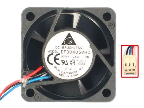 3-проводной Вентилятор охлаждения сервера Delta Electronics EFB0405VHD R00 DC 5 в 0,5 А 40x40x20 мм
3-проводной Вентилятор охлаждения сервера Delta Electronics EFB0405VHD R00 DC 5 в 0,5 А 40x40x20 мм