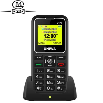 

For Elderly Man 2G GSM Mobile Phone Russian keyboard SOS Wireless FM 1000mAh Dual sim Unlock Cellphone 1.77" Charging Dock