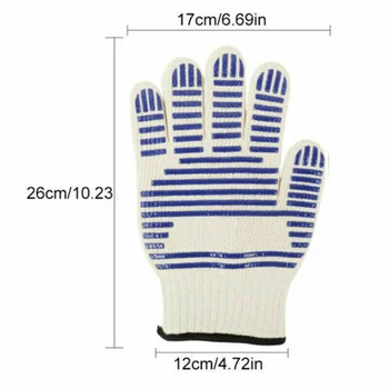 Barbecue Heat Insulation Glove Non slip Silicone High Temperature Resistant