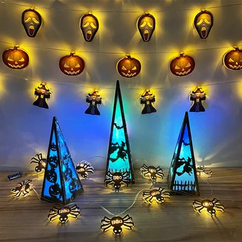 Halloween decoration led props pumpkin skull wizard modeling DIY battery box string lights decorative lights
Halloween decoration led props pumpkin skull wizard modeling DIY battery box string lights decorative lights