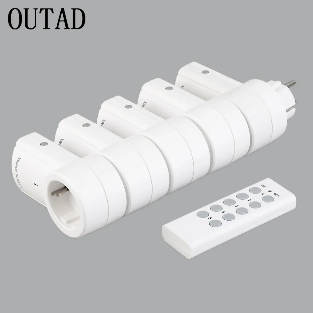 5 Wireless Remote Control Switches Socket Power Outlets Electrical Plugs Adaptors with Remote Control EU Plug White Wholesale
5 Wireless Remote Control Switches Socket Power Outlets Electrical Plugs Adaptors with Remote Control EU Plug White Wholesale