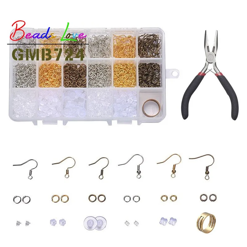 Jewelry Making Supplies Kits Earring Hooks Silicone Earring Nuts Open Jump Rings Diy Jewelry making Accessories Set Wholesale
Jewelry Making Supplies Kits Earring Hooks Silicone Earring Nuts Open Jump Rings Diy Jewelry making Accessories Set Wholesale