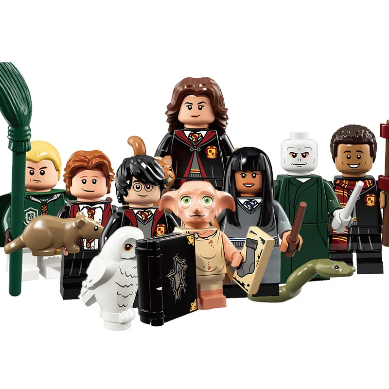8Pcs Harry Series Hermione Ron Dobby Dean Thomas Lord Voldemort Model Building Blocks Enlighten Actioin Figure Toys For Children
8Pcs Harry Series Hermione Ron Dobby Dean Thomas Lord Voldemort Model Building Blocks Enlighten Actioin Figure Toys For Children