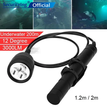 SecurityIng Underwater High Power 3000lm Magnetic Switch LED Diving Flashlight Torch with 1.2m 2m Line Length for Diving
SecurityIng Underwater High Power 3000lm Magnetic Switch LED Diving Flashlight Torch with 1.2m 2m Line Length for Diving