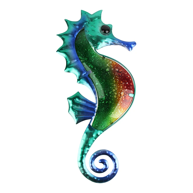 Metal Seahorse Wall Decoration with Painting Glass for Garden Miniature Decoration Outdoor Statues Home and Miniature Garden
Metal Seahorse Wall Decoration with Painting Glass for Garden Miniature Decoration Outdoor Statues Home and Miniature Garden