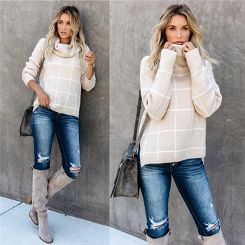 SZMALL Newest Fashion Women Tops Sweater Winter Autumn Full Sleeve Pullovers Sweater For Female Casual Plaid Knitted Clothes
SZMALL Newest Fashion Women Tops Sweater Winter Autumn Full Sleeve Pullovers Sweater For Female Casual Plaid Knitted Clothes
