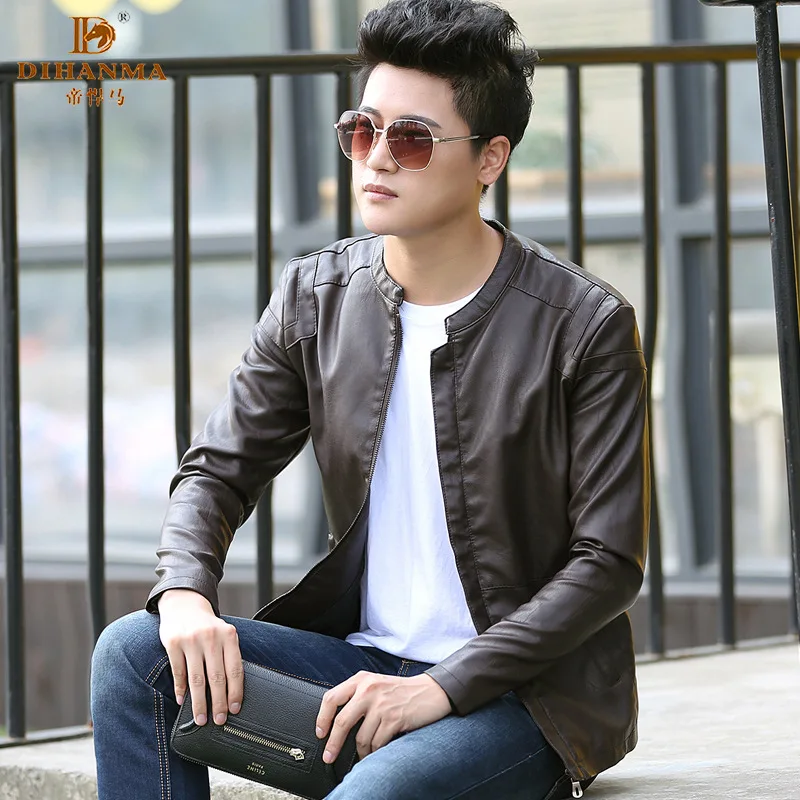 2019 Spring New Style Youth Men Slim Fit Solid Color Stand Collar PU Leather Men's Casual Jacket MEN'S Leather Coat Coat
2019 Spring New Style Youth Men Slim Fit Solid Color Stand Collar PU Leather Men's Casual Jacket MEN'S Leather Coat Coat