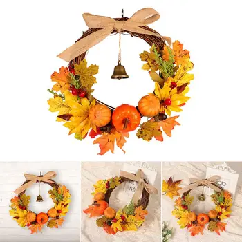Halloween Artificial Maple Leaf Garlands Home Decor Front Door Decor for Christmas Autumn Simulation Wreath Creative
Halloween Artificial Maple Leaf Garlands Home Decor Front Door Decor for Christmas Autumn Simulation Wreath Creative