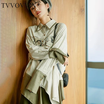 TVVOVVIN 2020 Spring Winter Lapel Long Sleeve Print Pattern Irregular Button Personality Shirt Women Blouse Fashion Tide JX980
TVVOVVIN 2020 Spring Winter Lapel Long Sleeve Print Pattern Irregular Button Personality Shirt Women Blouse Fashion Tide JX980