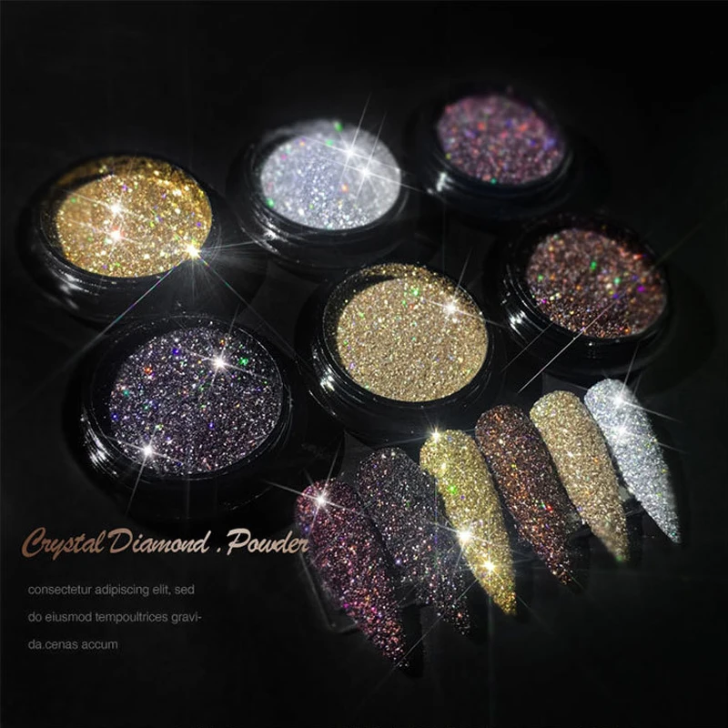 6 jars/Set Nail Sugar Nail Shinning Laser Powder 6 Colors Sandy Nail Glitter Dust Sparkles Holographic Nail Art Pigment Manicure
6 jars/Set Nail Sugar Nail Shinning Laser Powder 6 Colors Sandy Nail Glitter Dust Sparkles Holographic Nail Art Pigment Manicure