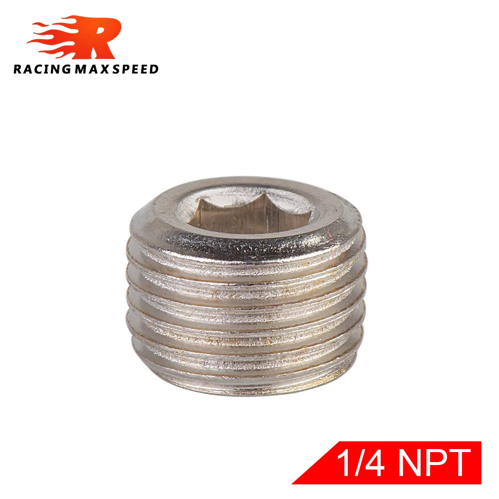 

304 Stainless Steel Hexagon Pipe 1/8" 1/4" NPT Male Countersunk End Plug Fitting Water Gas Oil