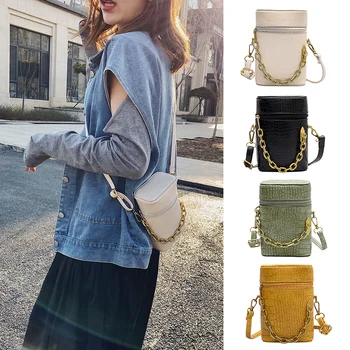 Alligator Leather Women Shoulder Handbag Chain Crossbody Small Bucket Bags 
Alligator Leather Women Shoulder Handbag Chain Crossbody Small Bucket Bags
