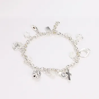 Cute nice best Silver Plated Fashion Women 13 Charm Beautiful Bracelet Free Shipping #YL5
Cute nice best Silver Plated Fashion Women 13 Charm Beautiful Bracelet Free Shipping #YL5