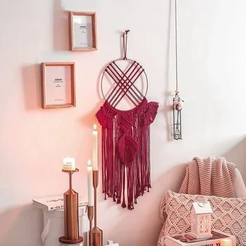 Macrame Wall Hanging Tapestry Cotton Rope Tassel Hand Woven Bohemian Tapestry Geometric Art Beautiful Living Room Home Decor
Macrame Wall Hanging Tapestry Cotton Rope Tassel Hand Woven Bohemian Tapestry Geometric Art Beautiful Living Room Home Decor