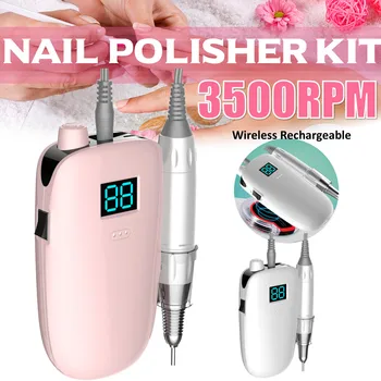 Portable Rechargeable Nail Drill Machine 35000RPM Manicure Pen Machine Electric Nail File Nail Art Tools Set for Nail Drill bits
Portable Rechargeable Nail Drill Machine 35000RPM Manicure Pen Machine Electric Nail File Nail Art Tools Set for Nail Drill bits