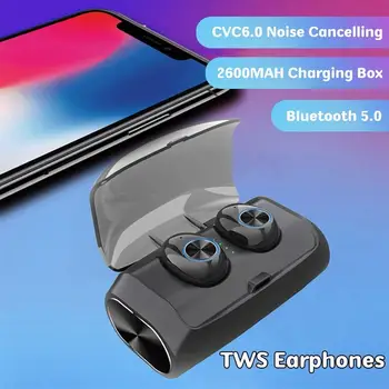 LEORY TWS Bluetooth 5.0 Earphone V6 Stereo HIFI Earbuds Button Control CVC6.0 Noise Cancelling Headset With Mic
LEORY TWS Bluetooth 5.0 Earphone V6 Stereo HIFI Earbuds Button Control CVC6.0 Noise Cancelling Headset With Mic