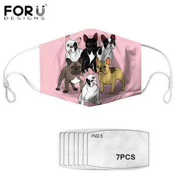 FORUDESIGNS Hot Style Cute French Bulldog Printed Mouth Cover Masks With 2Pcs PM 2.5 Filters Paper Washable Muffle Mascherine
FORUDESIGNS Hot Style Cute French Bulldog Printed Mouth Cover Masks With 2Pcs PM 2.5 Filters Paper Washable Muffle Mascherine