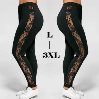 Plus Size L-3XL Sexy Women Lace Pants Insert Sheer Leggings Viscose Elastane
Plus Size L-3XL Sexy Women Lace Pants Insert Sheer Leggings Viscose Elastane