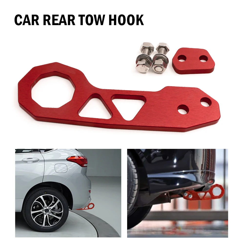 KKmoon 4 Colors Aluminum European Model Car Auto Racing Tow Hook Towing Trailer Ring for Universal