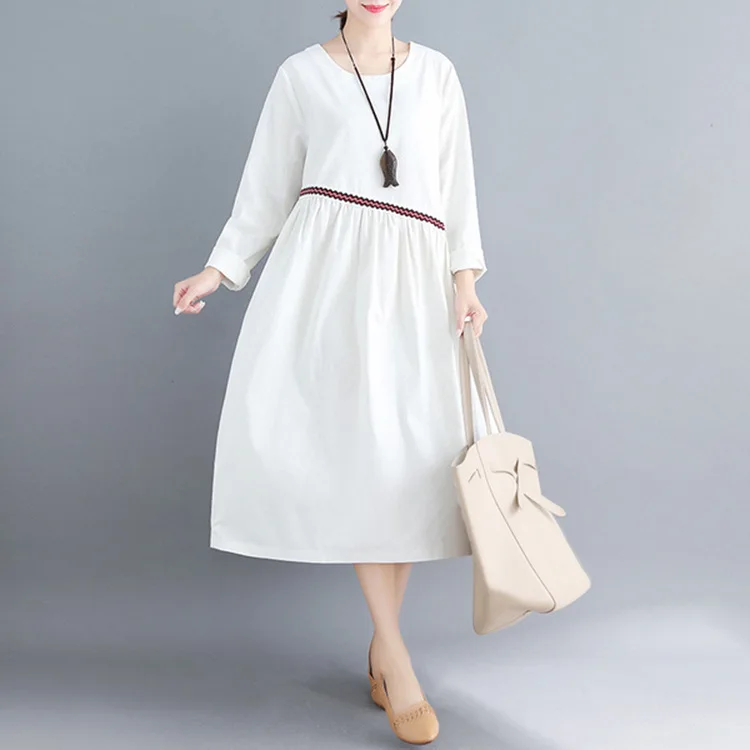 Large Size Dress Fat Mm2018 Autumn New Style Korean-style Loose-Fit Slimming Big Hemline Medium-length Dress Long-sleeved Dress
Large Size Dress Fat Mm2018 Autumn New Style Korean-style Loose-Fit Slimming Big Hemline Medium-length Dress Long-sleeved Dress