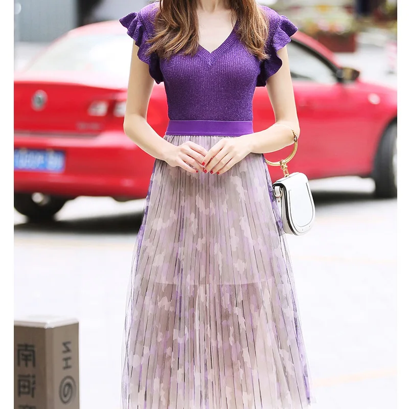 2019 Spring And Summer WOMEN'S Dress New Flounced Sweater + Gauze Skirt Fashion Set SW
2019 Spring And Summer WOMEN'S Dress New Flounced Sweater + Gauze Skirt Fashion Set SW