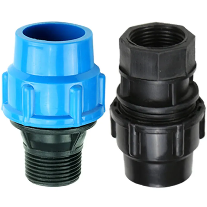 1/2'' BSPT Male Female Thread to 20mm Plastic Quick Connector Straight Blue Black Caps Adapter PE Pipe Fittings for Irrigation
1/2'' BSPT Male Female Thread to 20mm Plastic Quick Connector Straight Blue Black Caps Adapter PE Pipe Fittings for Irrigation