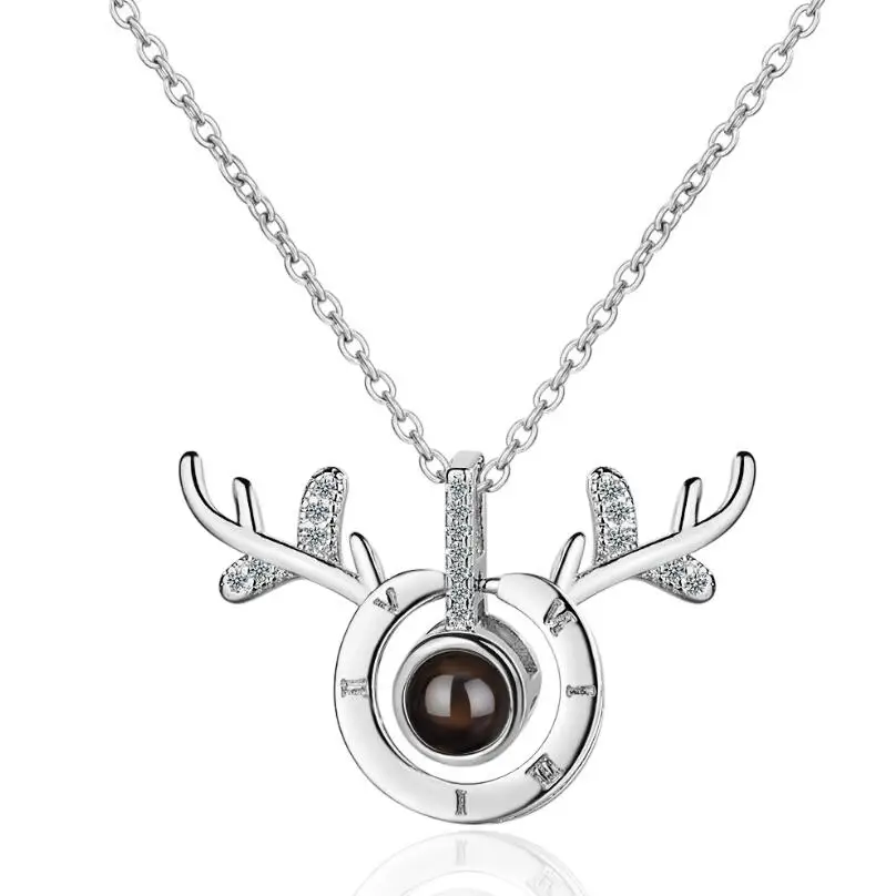 100 Languages Projection Elk Antlers Pendant Necklaces For Women Trend Short Clavicle Chain 925 Sterling Silver Jewelry SAN160
100 Languages Projection Elk Antlers Pendant Necklaces For Women Trend Short Clavicle Chain 925 Sterling Silver Jewelry SAN160