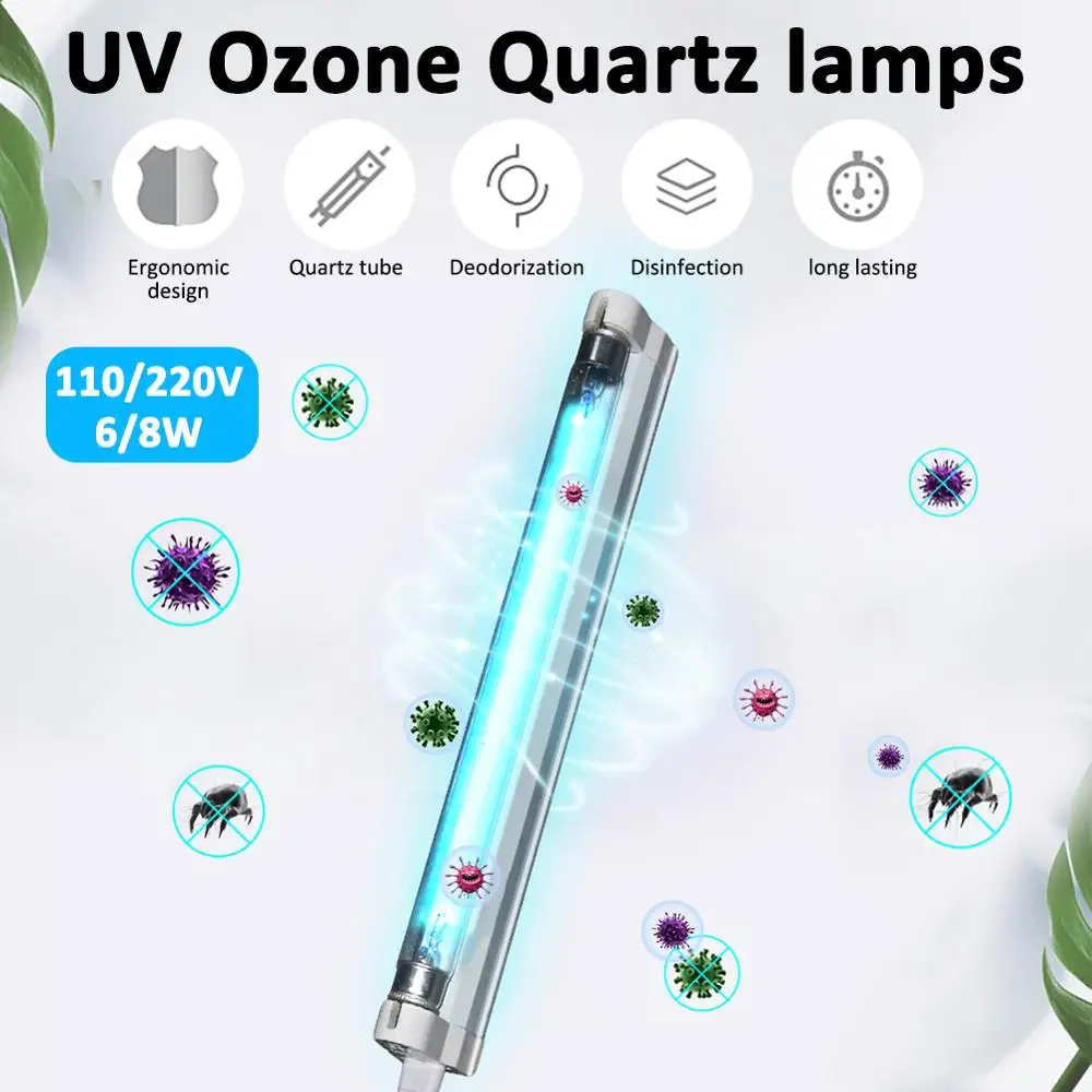 T5 8W 6W LED UV Quartz lamp Ultraviolet Germicidal Light UVC Disinfection Sterilizer Kill Dust Mite Light For Hospital Bedroom
T5 8W 6W LED UV Quartz lamp Ultraviolet Germicidal Light UVC Disinfection Sterilizer Kill Dust Mite Light For Hospital Bedroom