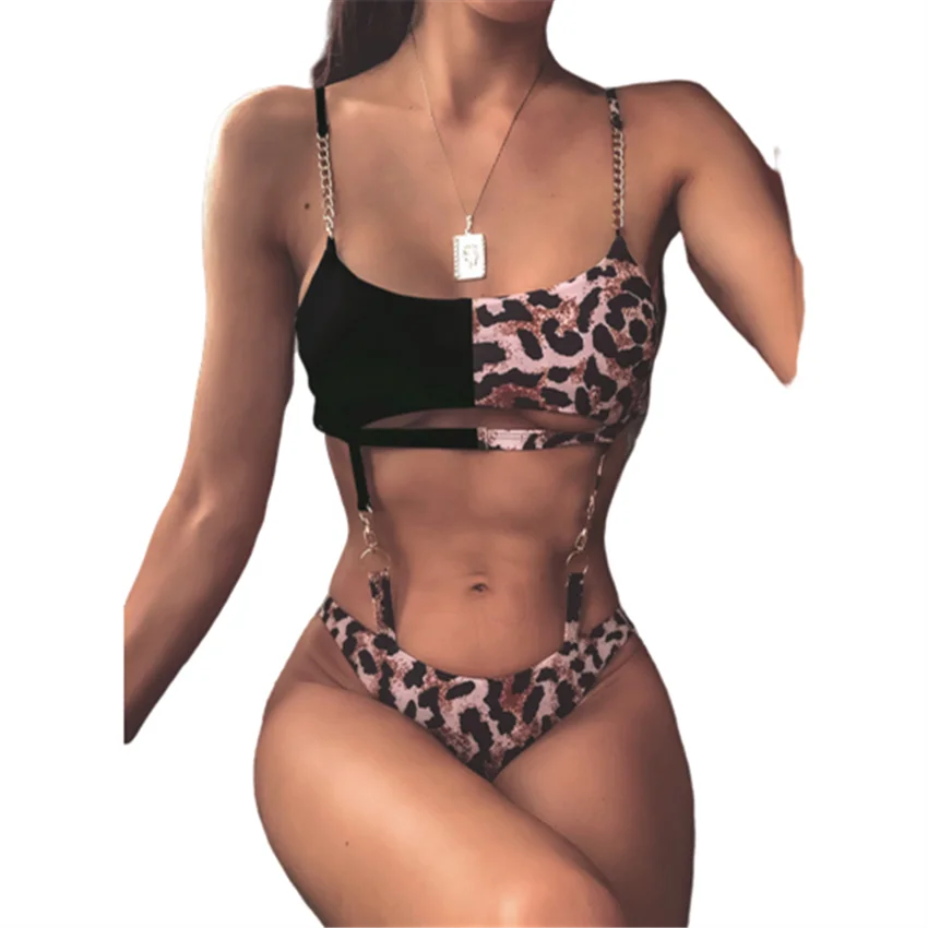 Metal Chain Womans Swimsuit 2020 One Piece Suits Bandage Bathing Suit Leopard Printed Monokini Biquine String Badpak
Metal Chain Womans Swimsuit 2020 One Piece Suits Bandage Bathing Suit Leopard Printed Monokini Biquine String Badpak