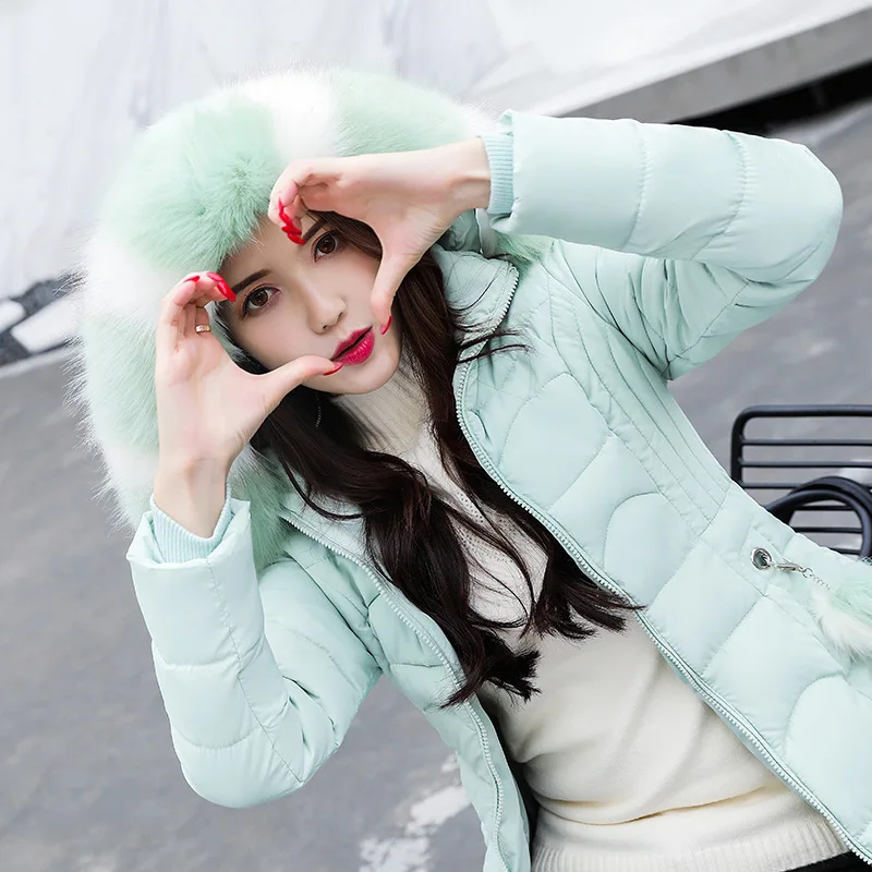 2019 New Style Fashion Sweet Furry Ball WOMEN'S Dress Hot Selling down Feather Cotton Jacket Slim Fit Mid-length Winter Thick 
2019 New Style Fashion Sweet Furry Ball WOMEN'S Dress Hot Selling down Feather Cotton Jacket Slim Fit Mid-length Winter Thick