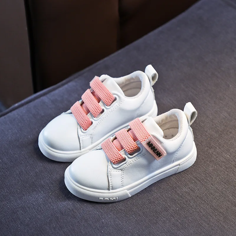 (Buying Change the Price Autumn New Style Children 4-16-Year-Old Solid Color Soft-Sole Shoes White