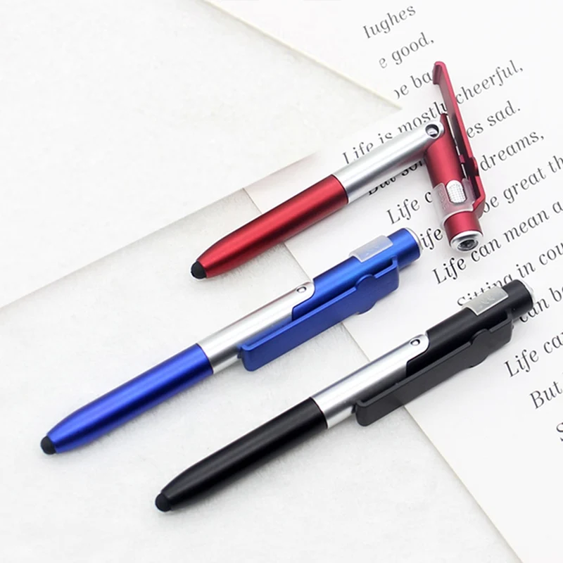 Multi-function 4 in 1 Pen Ballpoint Pen Folding led Light Mobile Phone Stand Holder School Office Writing Stationery Supplies
Multi-function 4 in 1 Pen Ballpoint Pen Folding led Light Mobile Phone Stand Holder School Office Writing Stationery Supplies