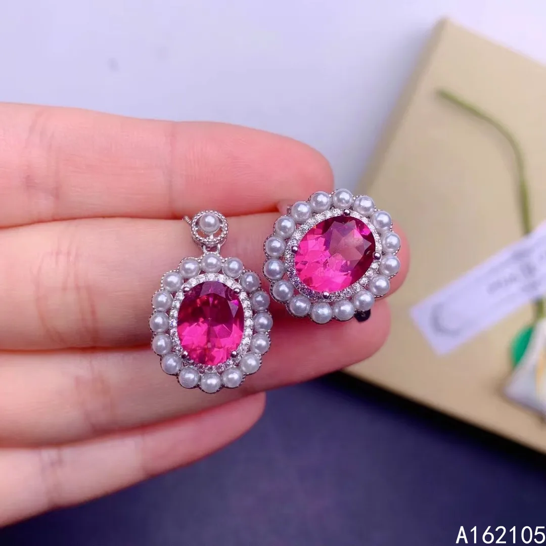 Fine Jewelry 925 Pure Silver Chinese Style Natural Pink Topaz Women's Luxury Popular Oval Pearl Gem Pendant Adjustable Ring Set
Fine Jewelry 925 Pure Silver Chinese Style Natural Pink Topaz Women's Luxury Popular Oval Pearl Gem Pendant Adjustable Ring Set