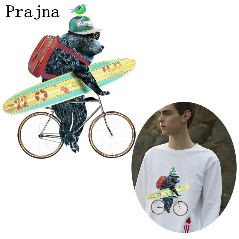 Prajna Bicycle Bear Punk Heat Transfers Patch For Clothing PVC Skull Motorcycle Rock Style Patch Ironing Stickers For Jacket DIY
Prajna Bicycle Bear Punk Heat Transfers Patch For Clothing PVC Skull Motorcycle Rock Style Patch Ironing Stickers For Jacket DIY