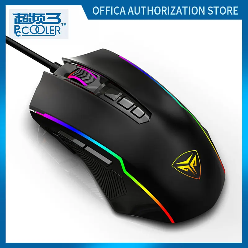 Pccooler USB Gaming Wired Gaming Mouse RGB Smart Setting 100-12400DPI Step-By-Step Fine-Tuning For Desktop Computersand Notebook
Pccooler USB Gaming Wired Gaming Mouse RGB Smart Setting 100-12400DPI Step-By-Step Fine-Tuning For Desktop Computersand Notebook
