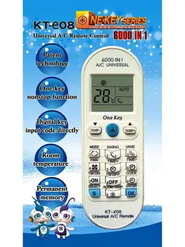 1 PCs Universal remote for air conditioning. КТ-Е08 / KT9018e. Suitable for all models of air conditioners.
1 PCs Universal remote for air conditioning. КТ-Е08 / KT9018e. Suitable for all models of air conditioners.