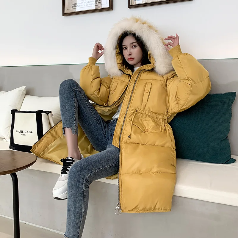 2019 New Style Korean-style Students Loose-Fit Waist Hugging down Cotton fu da Fur Collar Cotton-padded Clothes Women's Mid-leng
2019 New Style Korean-style Students Loose-Fit Waist Hugging down Cotton fu da Fur Collar Cotton-padded Clothes Women's Mid-leng