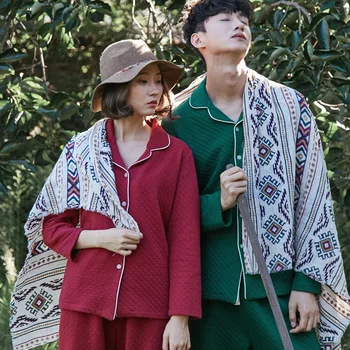 2 Piece Thick Warm Luxury Couple Pijamas Set Winter Sleepwear Plus Size Long Sleeve Casual Cotton Homewear Suit Pyjama Women 
2 Piece Thick Warm Luxury Couple Pijamas Set Winter Sleepwear Plus Size Long Sleeve Casual Cotton Homewear Suit Pyjama Women