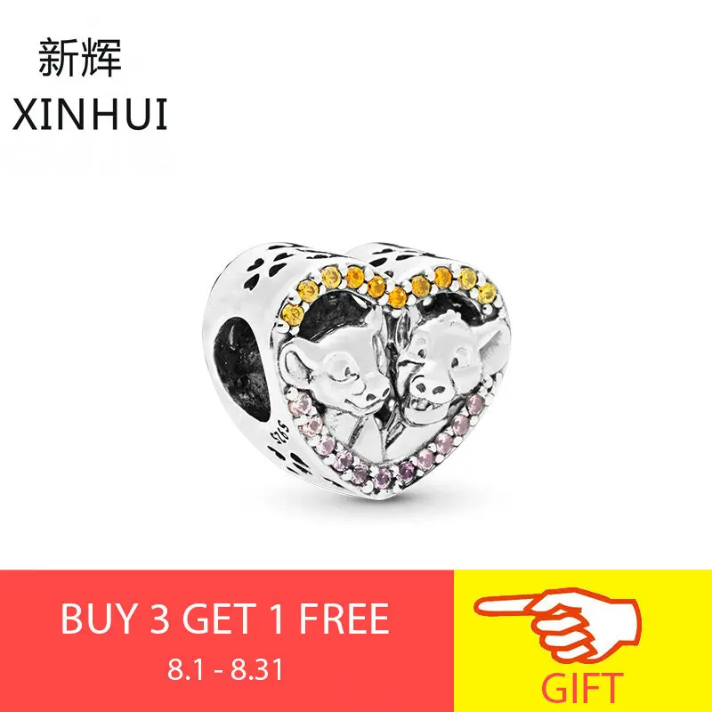 XINHUI 2019 New Hot Sale SIMBA AND NALA HEART CHARM For Women fit Bracelet Original Jewelry Gifts 100% 925 Sterling Silver
XINHUI 2019 New Hot Sale SIMBA AND NALA HEART CHARM For Women fit Bracelet Original Jewelry Gifts 100% 925 Sterling Silver