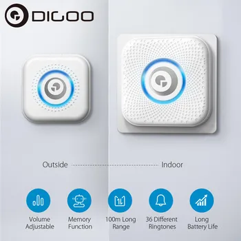 DIGOO DG-PJ16R Smart Home 433MHz Plug-in Wireless Doorbell Kit 36 Melodies Chime 8 Levels Volume Adjustment 1 Button 1 Receiver
DIGOO DG-PJ16R Smart Home 433MHz Plug-in Wireless Doorbell Kit 36 Melodies Chime 8 Levels Volume Adjustment 1 Button 1 Receiver