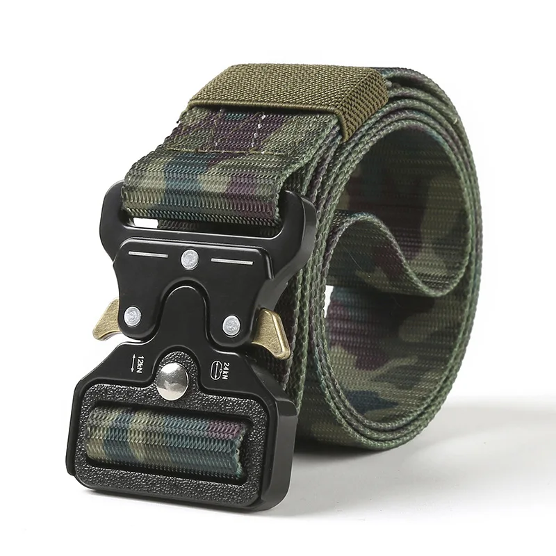Army Style Combat Tactical Belt Fashion Automatic Buckle Pants Camouflage Canvas Waistbands Outdoor Hiking Hunting Tools Unisex
Army Style Combat Tactical Belt Fashion Automatic Buckle Pants Camouflage Canvas Waistbands Outdoor Hiking Hunting Tools Unisex