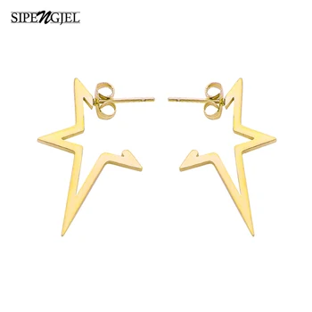 Trendy Luxury Gold Star Punk Stud Earring Rose Gold Color Stainless Steel Geometric Earings For Women Fashion Jewelry Gifts
Trendy Luxury Gold Star Punk Stud Earring Rose Gold Color Stainless Steel Geometric Earings For Women Fashion Jewelry Gifts