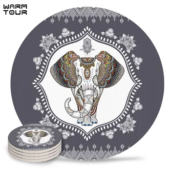 4/6/8 PCS Indian National Pattern Elephant Placemat Ceramic Drink Coasters Table Decoration Absorbent Moisture
4/6/8 PCS Indian National Pattern Elephant Placemat Ceramic Drink Coasters Table Decoration Absorbent Moisture