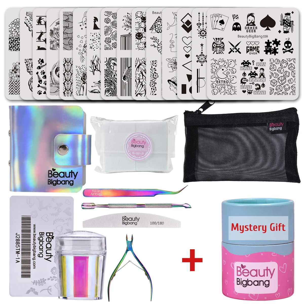 15Pcs/Set BEAUTYBIGBNAG Nail Manicure Color Palette Overprint Design Image Plate Nail Stamping Plates Nail Art With Mystery Gift
15Pcs/Set BEAUTYBIGBNAG Nail Manicure Color Palette Overprint Design Image Plate Nail Stamping Plates Nail Art With Mystery Gift