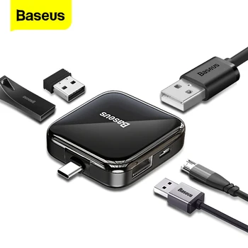 Baseus Type C HUB 4 in 1 Multi USB 2.0 Port Expander Splitter USB HUB Adapter to Micro for MacBook pro PC Computer Accessories
Baseus Type C HUB 4 in 1 Multi USB 2.0 Port Expander Splitter USB HUB Adapter to Micro for MacBook pro PC Computer Accessories