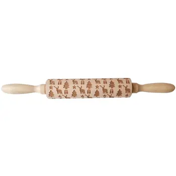 DIY Wooden Christmas Printing Rolling Pin Wooden Carving Embossed Rolling Pin Cookie Dry Noodle Crafts
DIY Wooden Christmas Printing Rolling Pin Wooden Carving Embossed Rolling Pin Cookie Dry Noodle Crafts